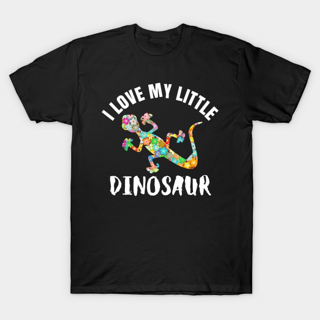 I Love My Little Dinosaur Lizard Reptile Gecko Iguana T-Shirt by BuddyandPrecious